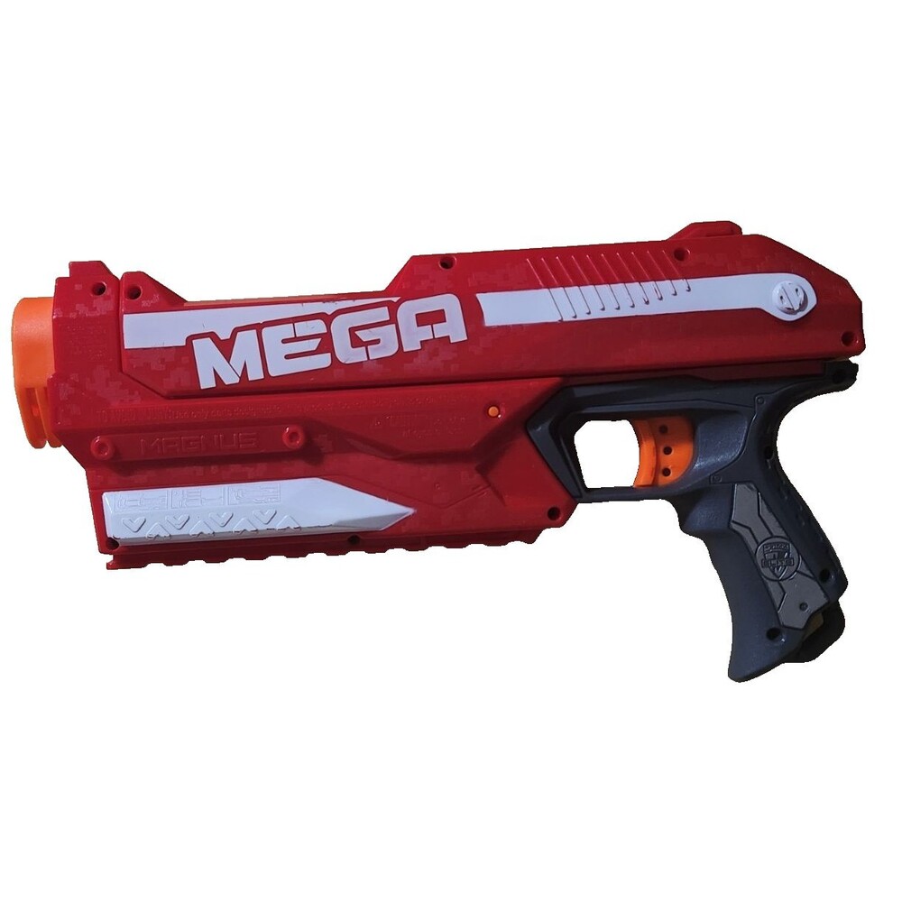NERF N-Strike Elite Mega Magnus Blaster Gun Great Condition! Red